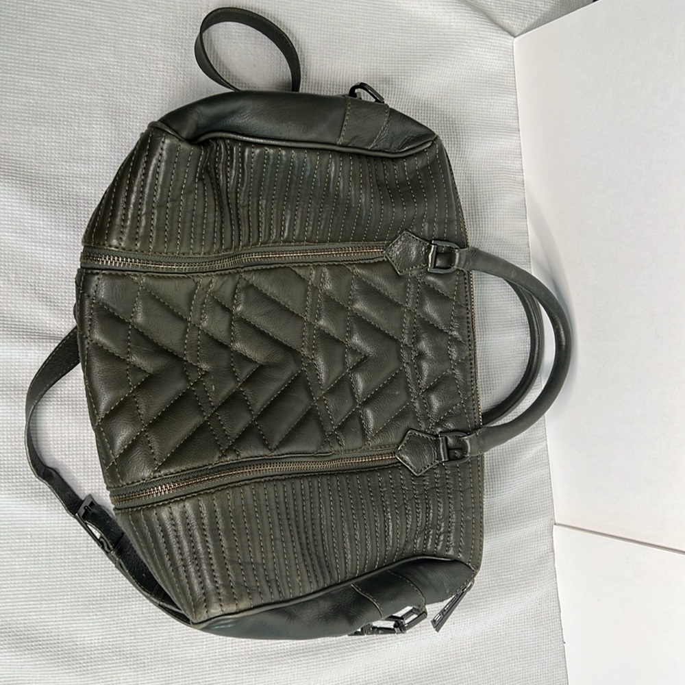 Zadig & Voltaire Sunny Mat Quilted Leather Handbag, Green - Picture 10 of 14